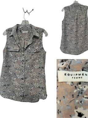 Equipment Femme 100% silk floral blouse